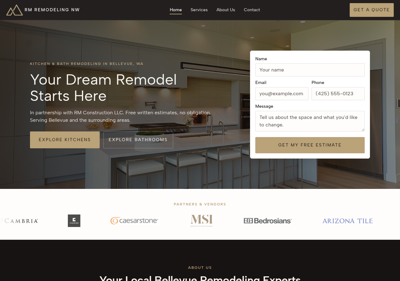 Homepage of rmremodelingnw.com