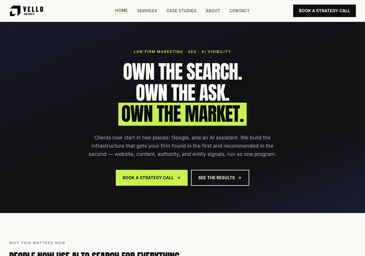 Homepage of velloagency.com