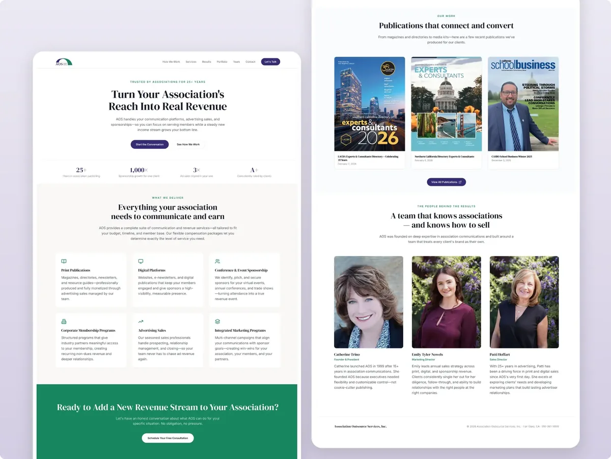 Homepage of aosinc.biz