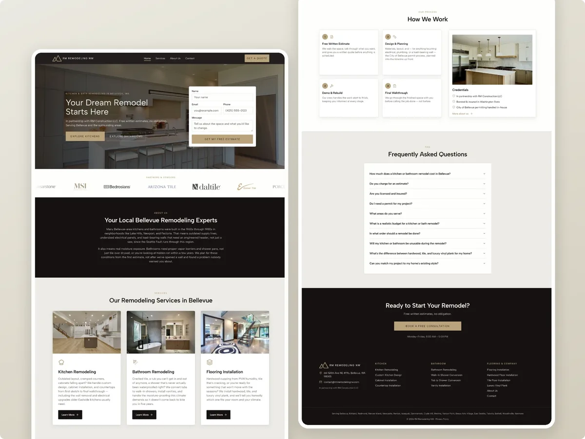 Homepage of rmremodelingnw.com